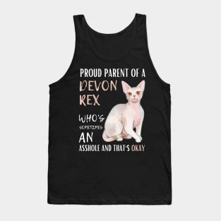 Proud Parents of Devon Rex Pet Cat Tank Top